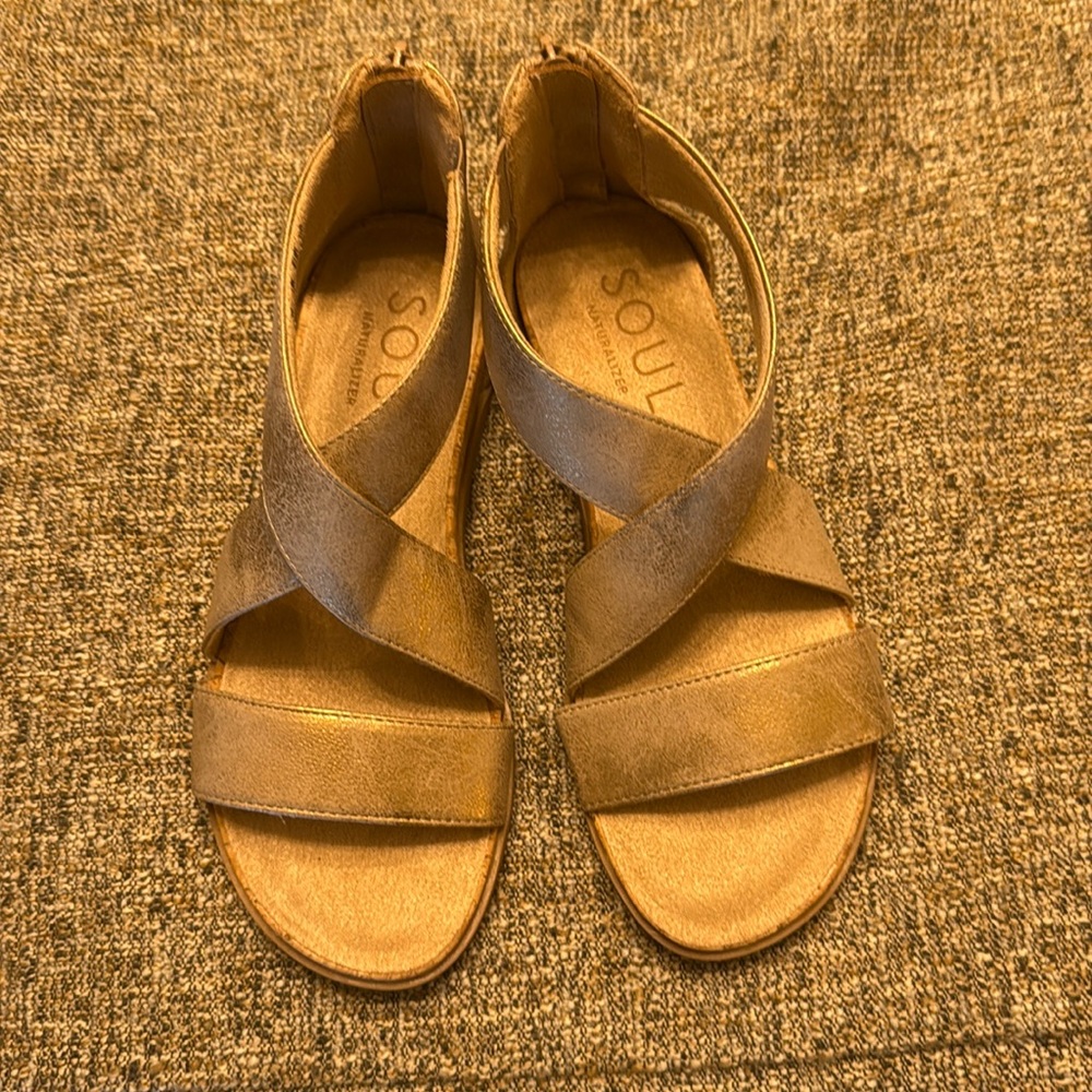 Naturalizer Gold Strappy Sandals